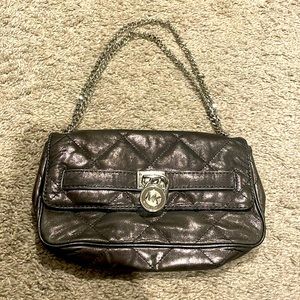 Gun metal colored Michael Kors bag